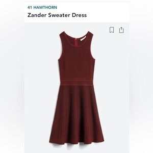 NWT 41 Hawthorn sz small Zander sweater dress red